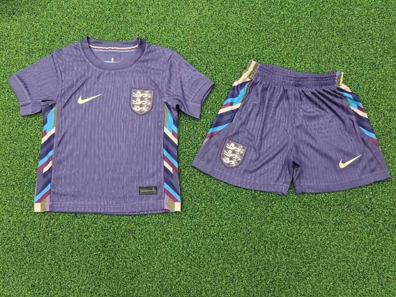 Kids England 2024 Away Soccer Jersey And Shorts (Player)