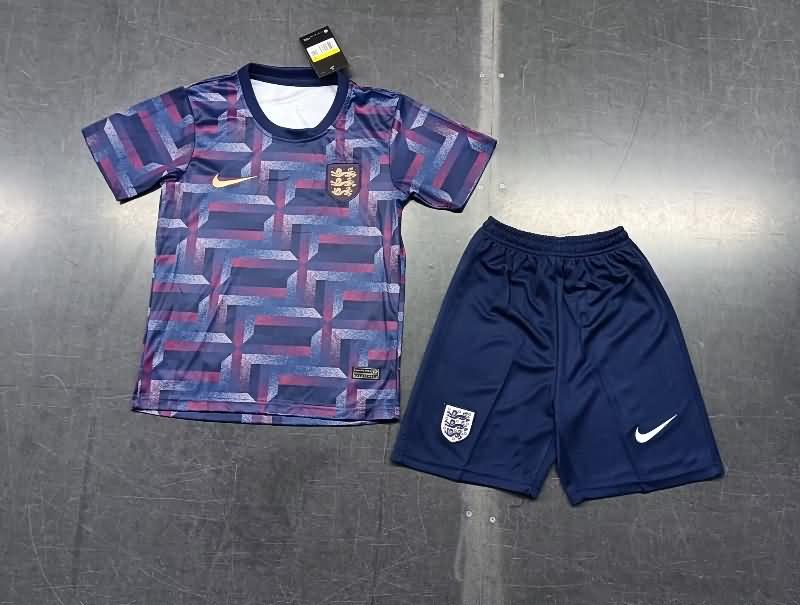 Kids England 2024 Training Soccer Jersey And Shorts