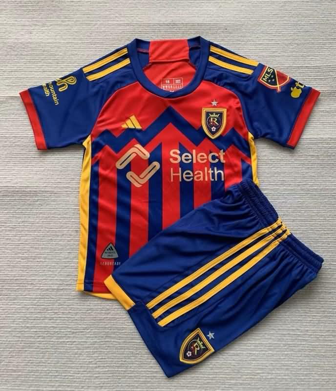 Kids Real Salt Lake 2024 Home Soccer Jersey And Shorts