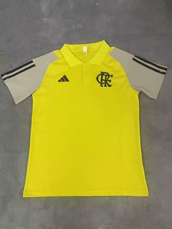 AAA Quality Flamengo 2024 Yellow Polo Soccer T-Shirt