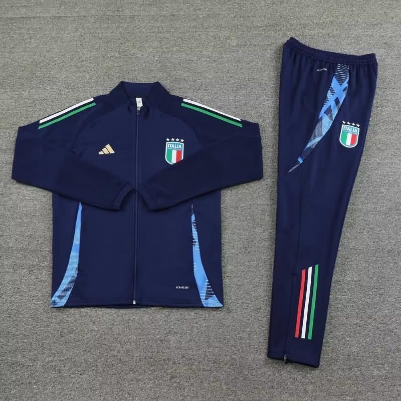 AAA Quality Italy 2024 Dark Blue Soccer Tracksuit