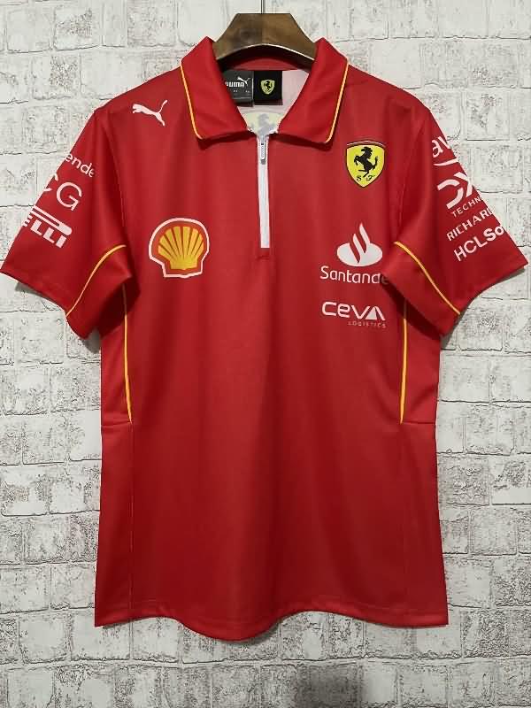 AAA Quality Ferrari 2024 Red Polo Soccer T-Shirt