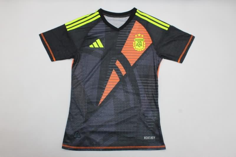 AAA Quality Argentina 2024 Copa America Goalkeeper Black Soccer Jersey (Player)
