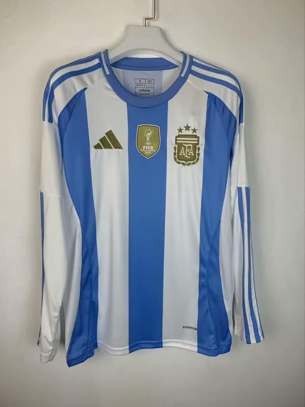 AAA Quality Argentina 2024 Copa America Home Long Sleeve Soccer Jersey