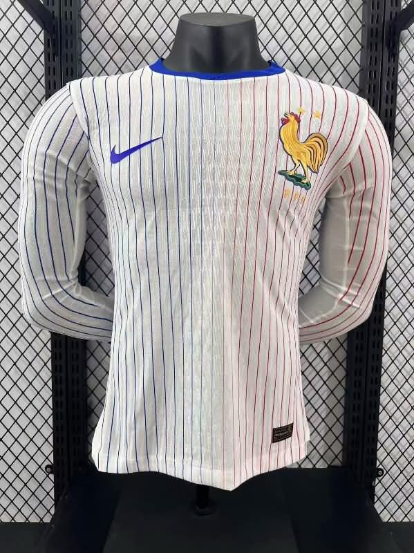 AAA Quality France 2024 Away Long Sleeve Soccer Jersey (Player)