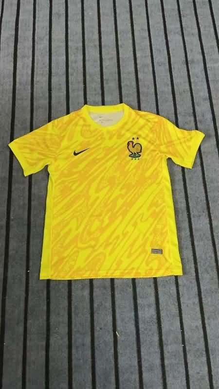 AAA Quality France 2024 Goalkeeper Yellow Soccer Jersey