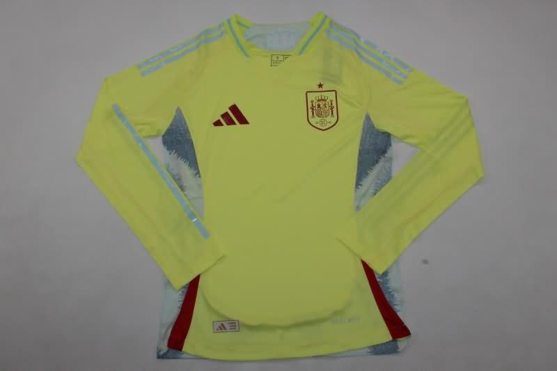 AAA Quality Spain 2024 Away Long Sleeve Soccer Jersey (Player)