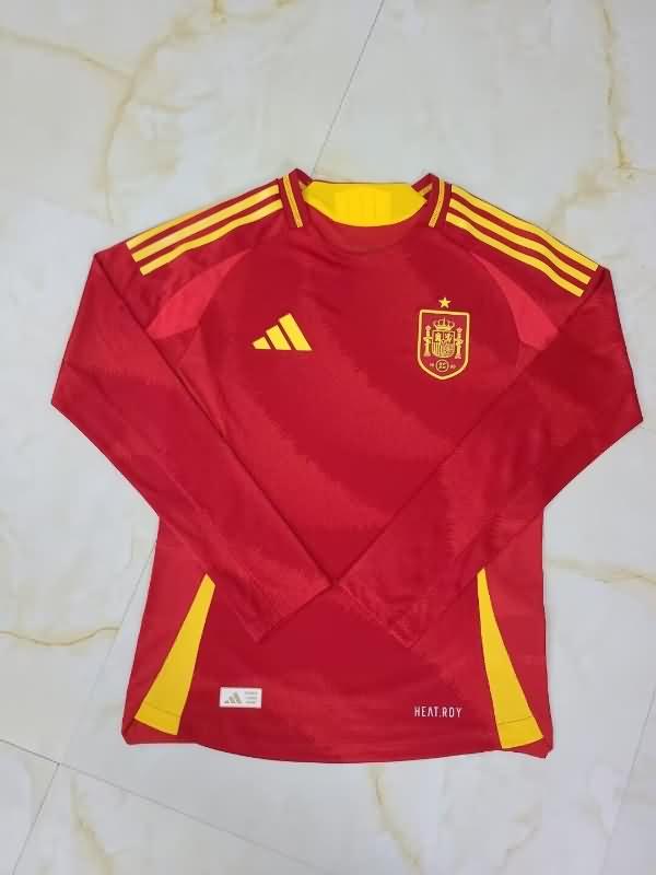AAA Quality Spain 2024 Home Long Sleeve Soccer Jersey