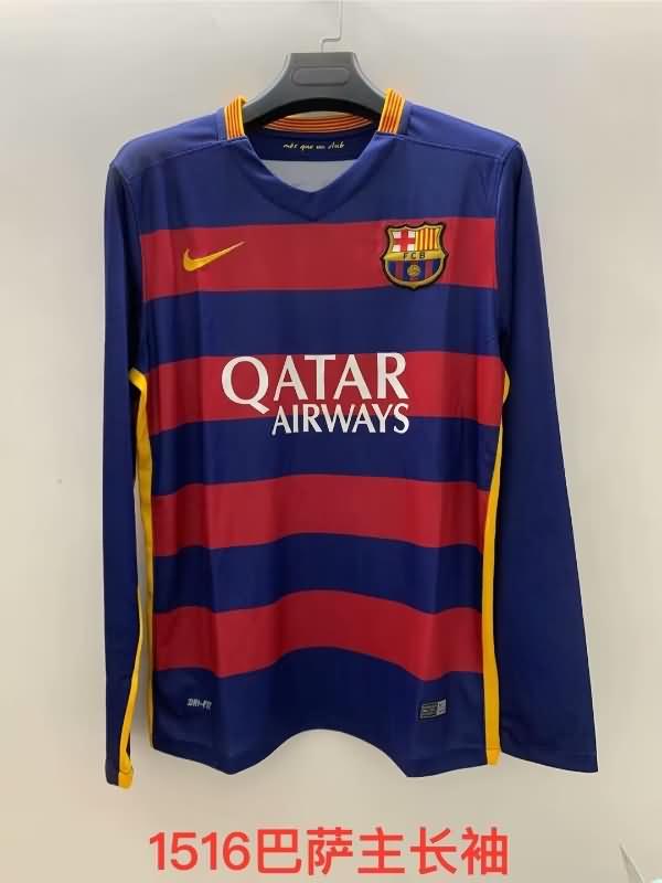 AAA Quality Barcelona 2015/16 Home Retro Long Sleeve Soccer Jersey