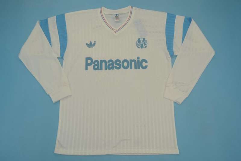 AAA Quality Marseilles 1990/91 Home Long Retro Soccer Jersey
