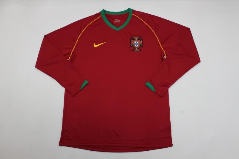 AAA Quality Portugal 2006 Home Long Sleeve Retro Soccer Jersey