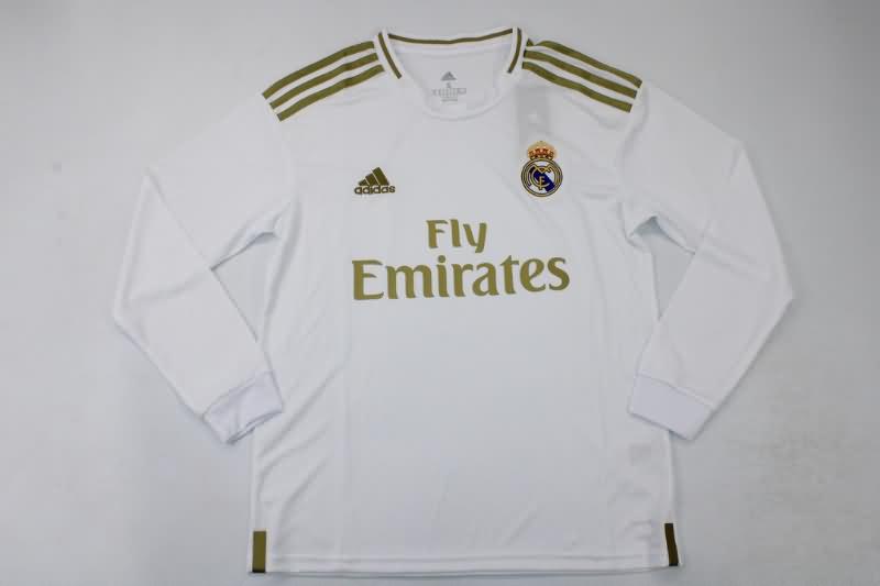 AAA Quality Real Madrid 2019/20 Home Long Sleeve Retro Soccer Jersey
